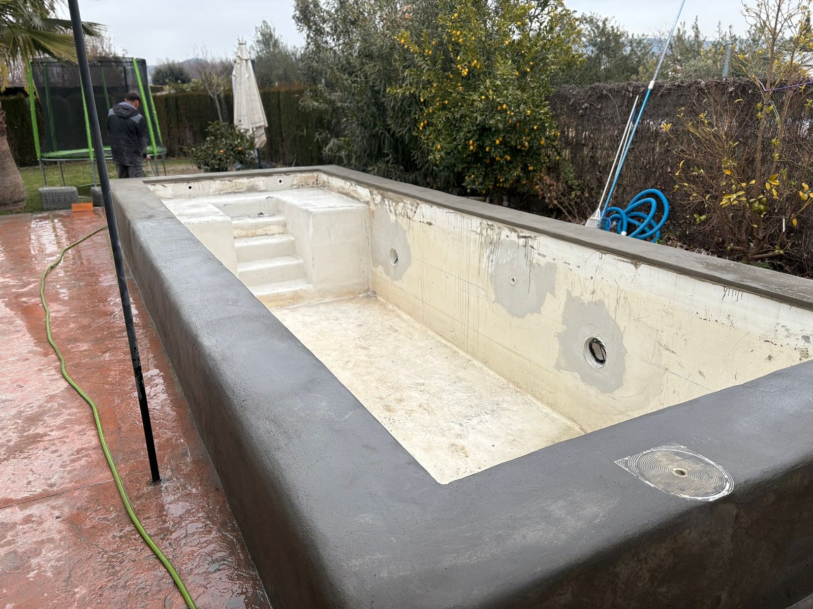 Reforma de piscina rectangular, antes