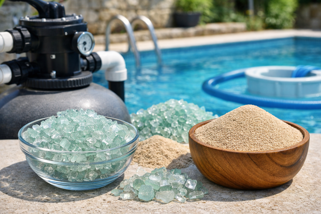 Filtro de vidrio o arena para piscina junto a sistema de depuración